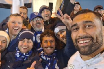 RC Vannes fans at Parc y Scarlets